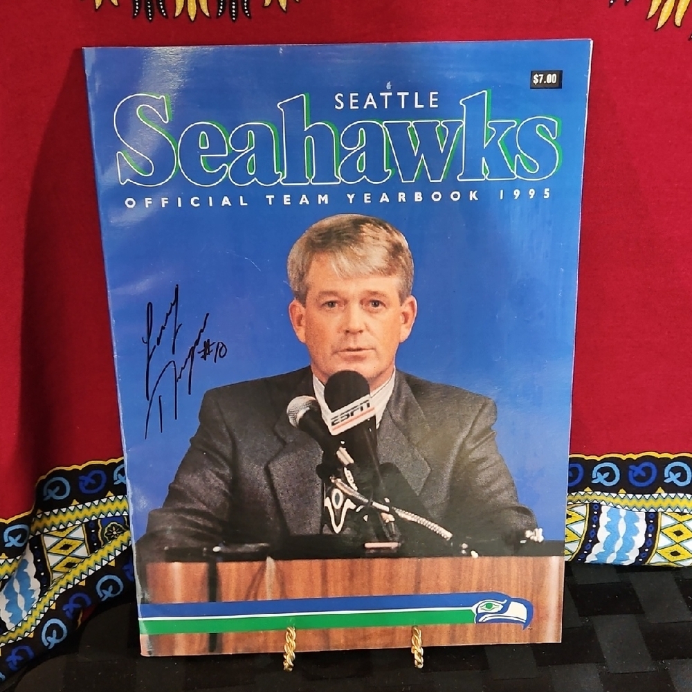 VTG 1995 Seattle Seahawks Official Team Yearbook - Multi-Autographed